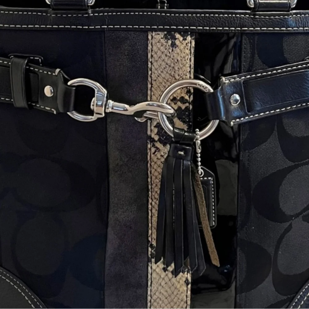 Coach Hampton Python Handbag - Picture 4 of 14